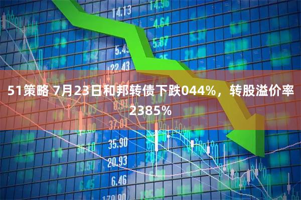 51策略 7月23日和邦转债下跌044%，转股溢价率2385%